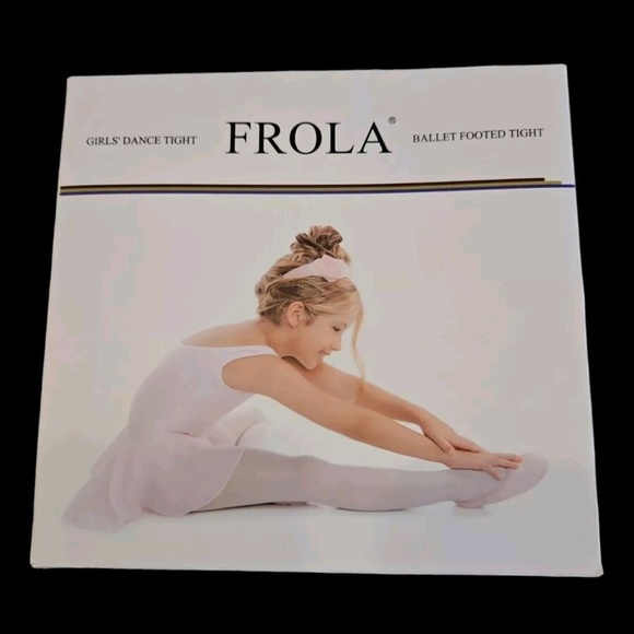 Frola Girls Opaque Dance Ballet Footed Tights 2-pair NWT - Picture 1 of 6